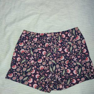 7th Avenue New York & Company Pink Floral Print Cuffed Shorts Size 8